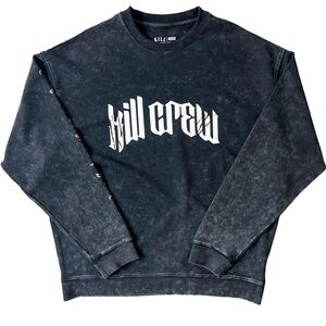 HEAVYWEIGHT LUX "LONE WOLF" CREW NECK - BLACK / WHITE